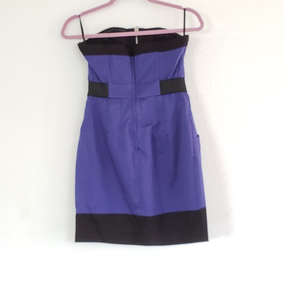 NWT H&M Chic Purple Black Zipper Front Tube Dress - Picture 5 of 8